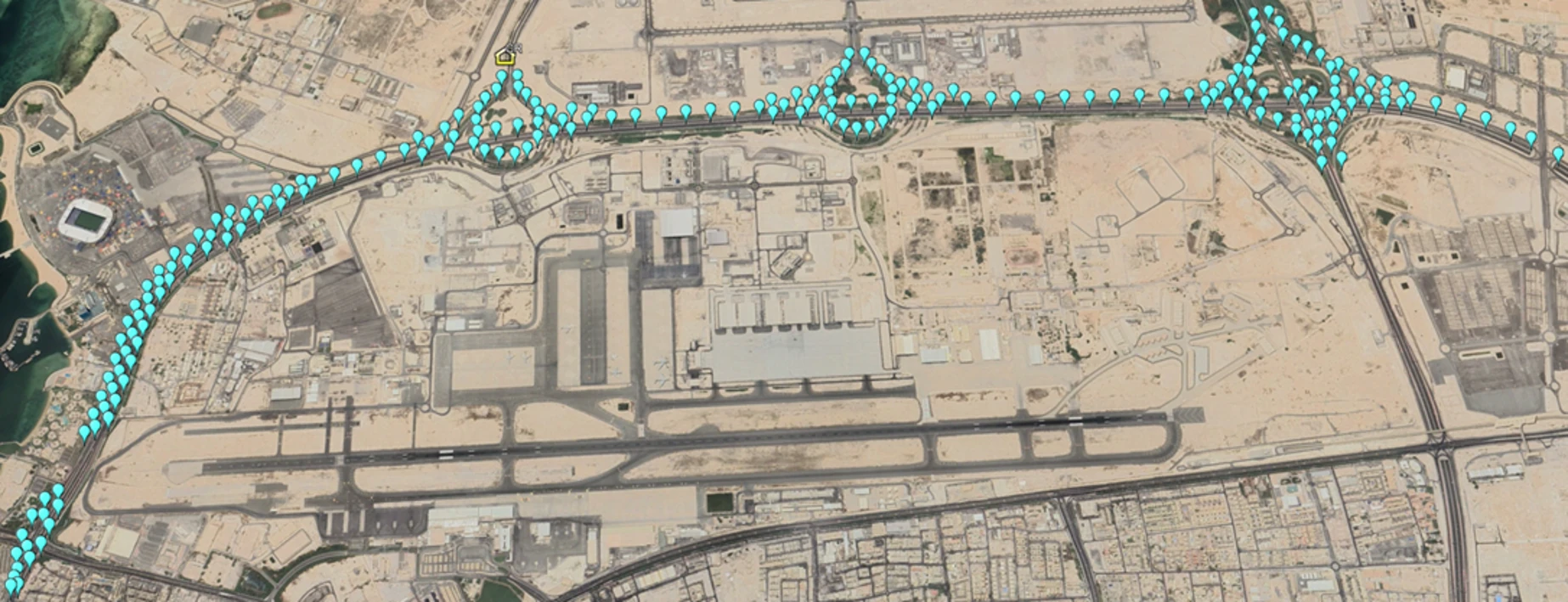 Projet d'autoroute de l’aéroport du Qatar visuel 2