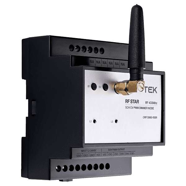 RF 433Mhz 5 KANAL SABİT GERİLİM PWM DIM UÇBİRİMİ - Görsel 2