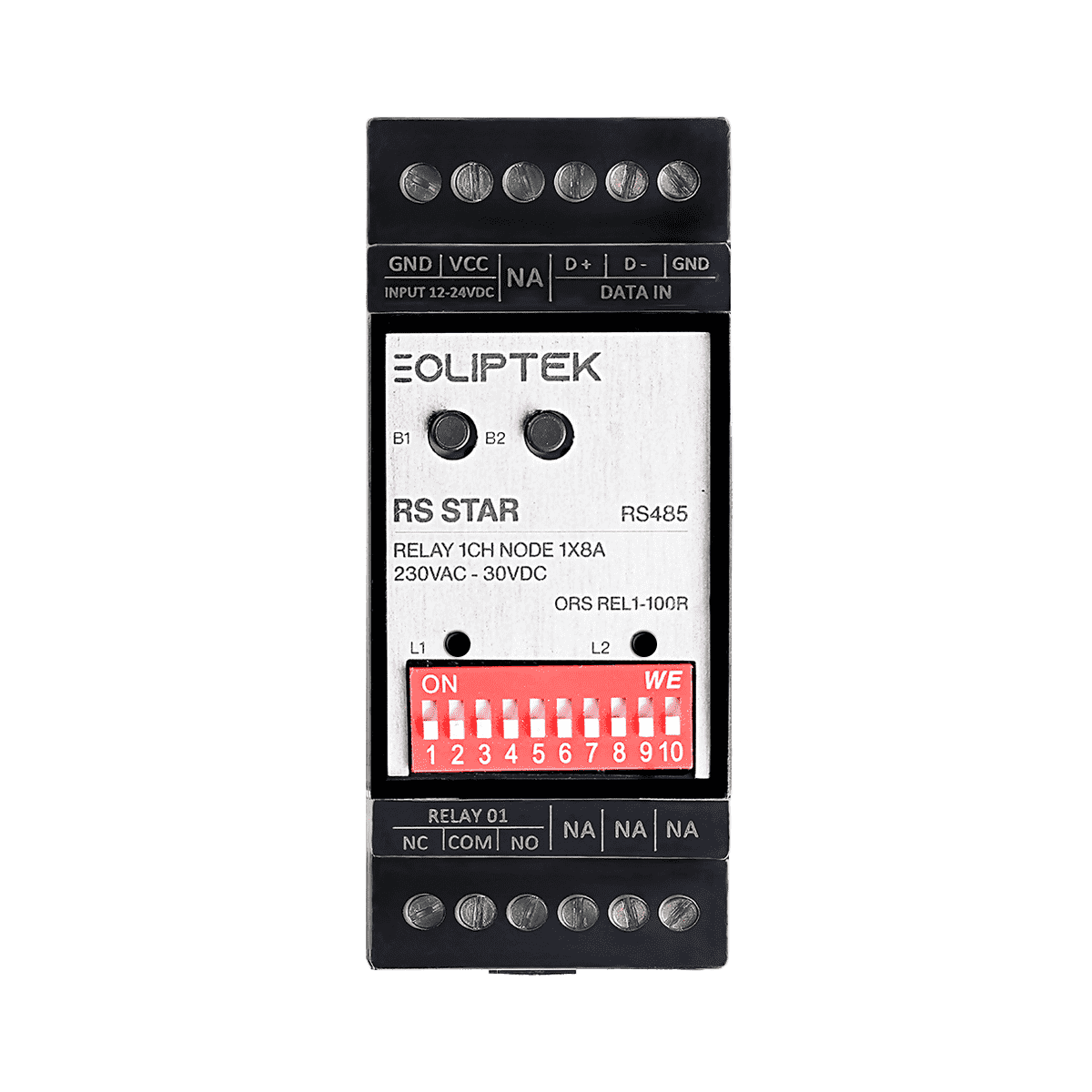 RS485 1 KANAL RÖLE UÇBİRİM 1X8A 230VAC - 30VDC