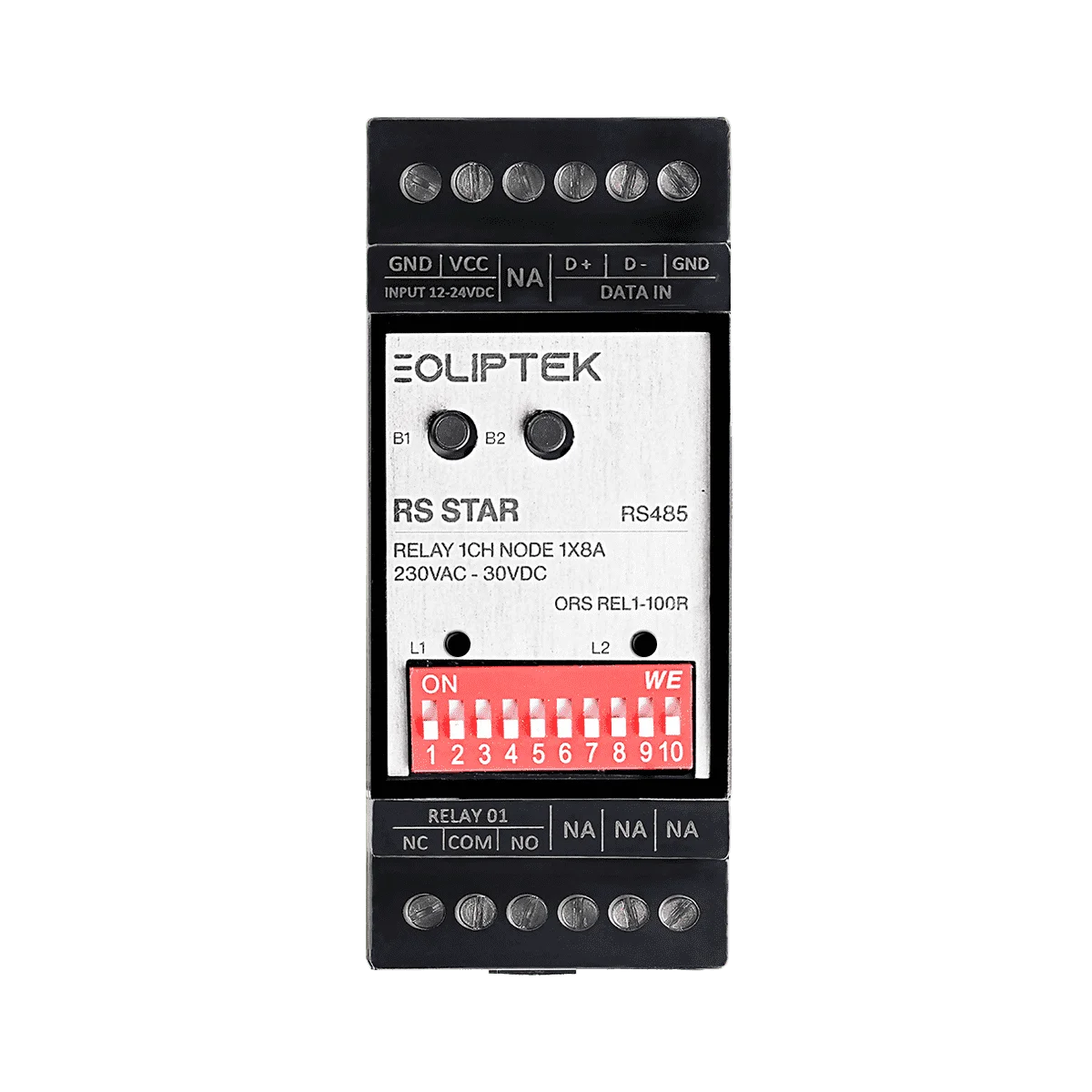 RS485 1 CHANNEL RELAY TERMINAL 1X8A 230VAC - 30VDC