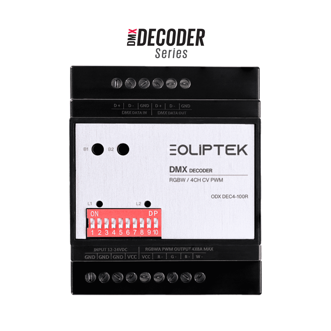 Oliptek 4CH/RGBW PWM CV DMX DECODER görseli-1