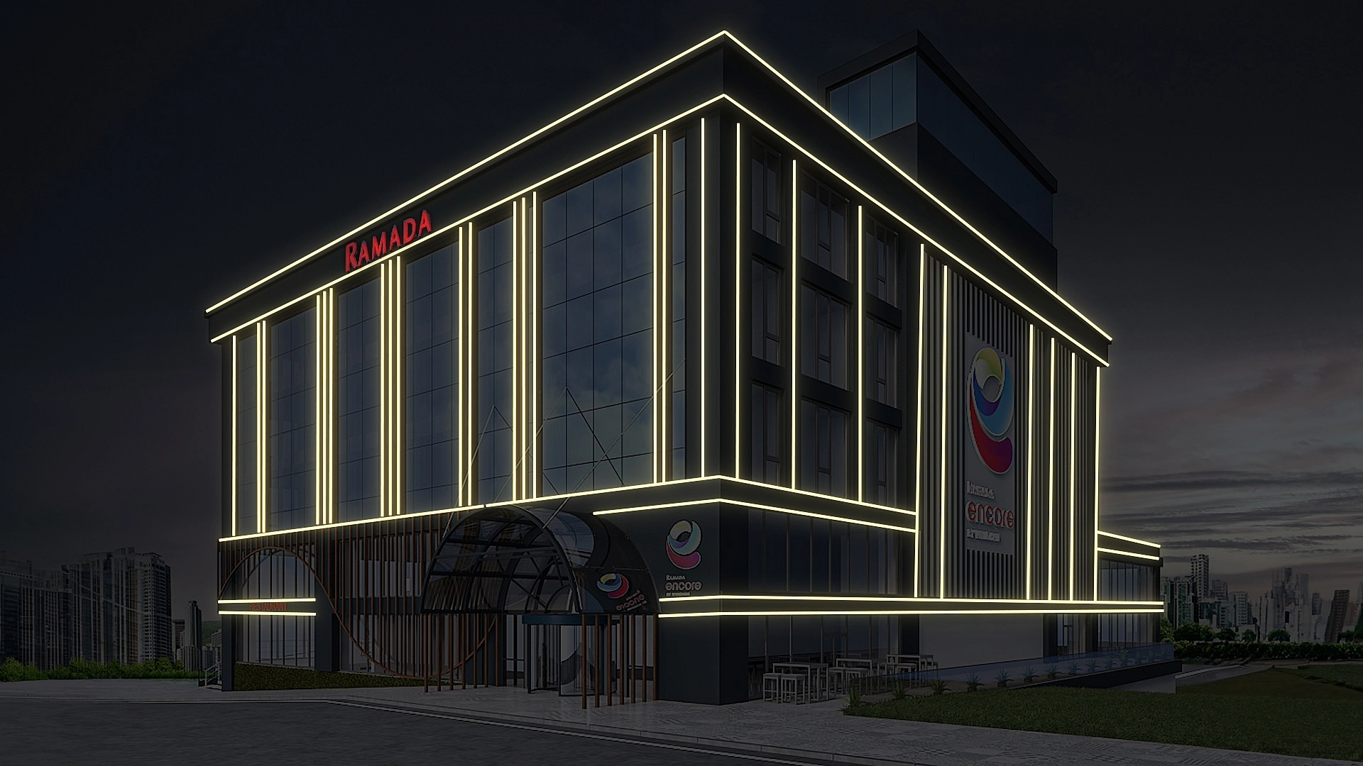 Arnavutköy Ramada Encore Oteli, Skyliner ve Wallwasher ile Işıldıyor!