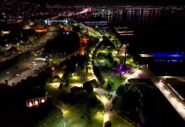 Kocaeli Seka Park Akıllı Şehir Aydınlatma Sistemi Uygulaması yukardan Görünüm